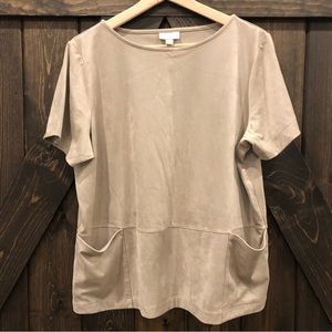 J Jill suede top with pockets